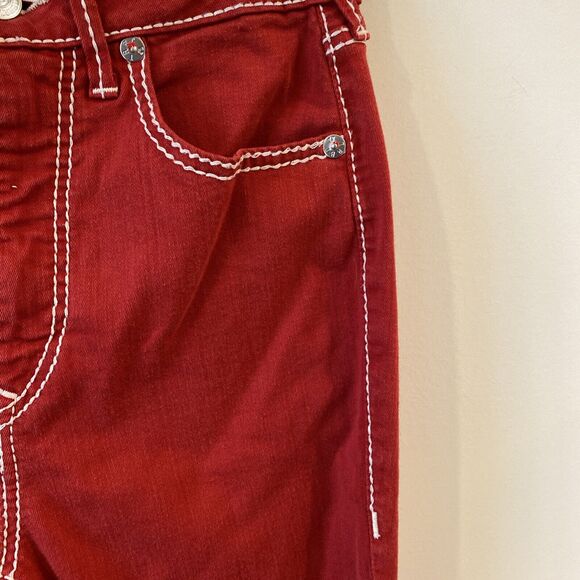 True Religion Jeans Red and White Stitch Vintage Red Size 29 RARE - Picture 5 of 16